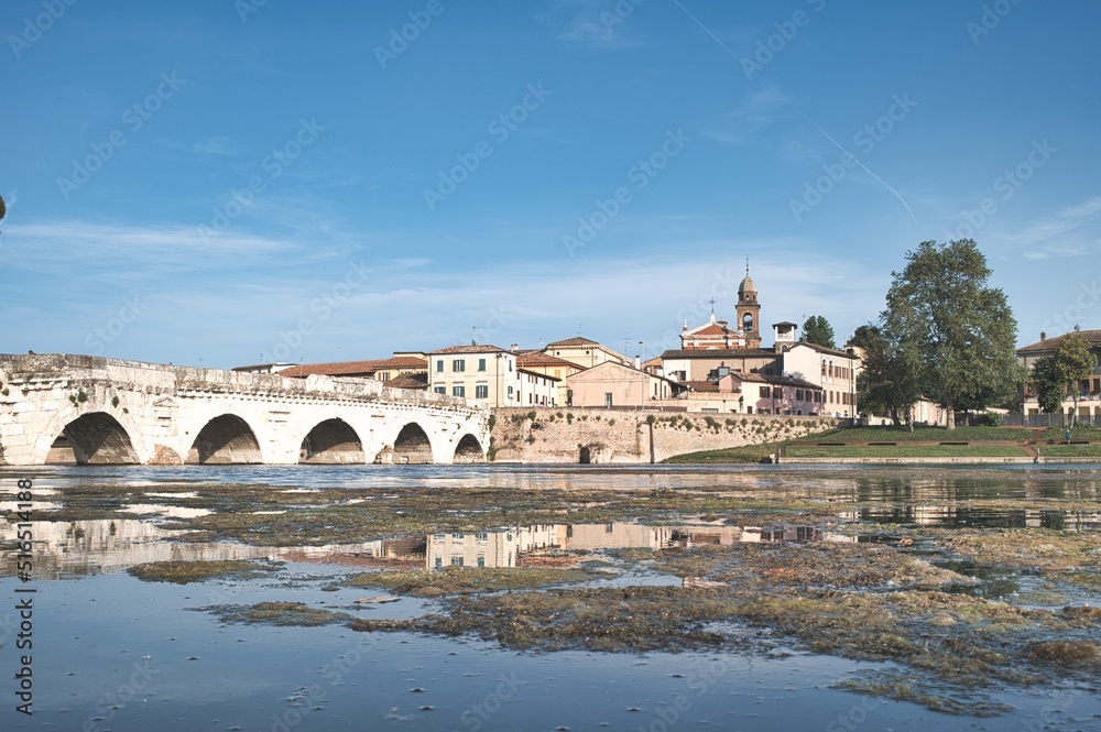 The Roman bridge of Augustus Tiberius in Rimini