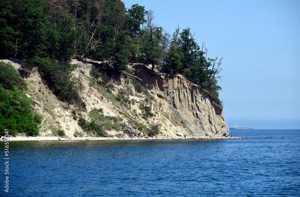 Gdynia, Tri-city, Pomerania, Poland, Europe, Orlowo cliff also known as Eagle's Head, Gdynia Orlowo beach, landmark