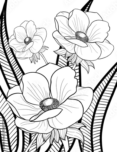 Mandala flower coloring page