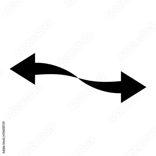 Double reverse arrow, replace icon, exchange icon isolated on white background