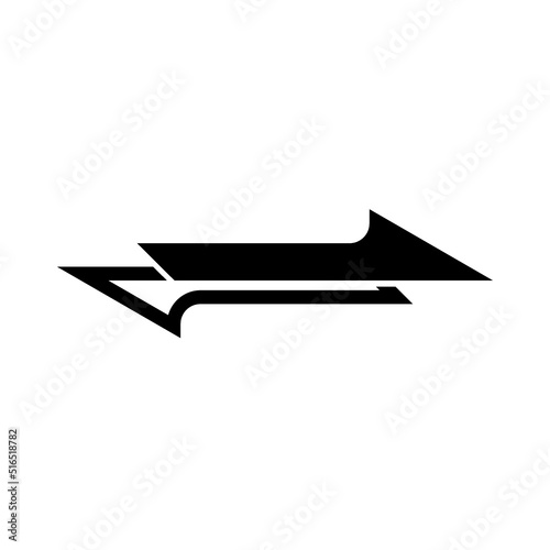 Double reverse arrow, replace icon, exchange icon isolated on white background
