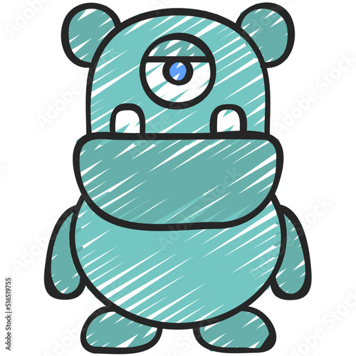 Big Chin Monster Icon