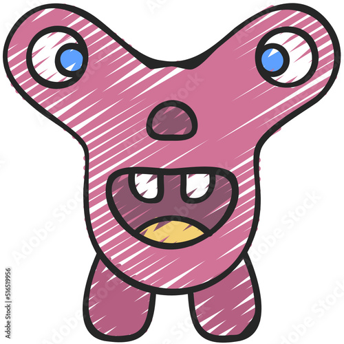 Wide Eyes Monster Icon