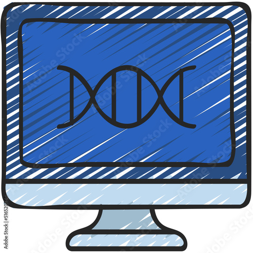 DNA Computer Icon