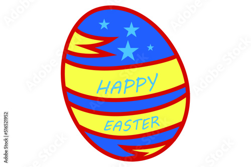 easter egg with ribbon