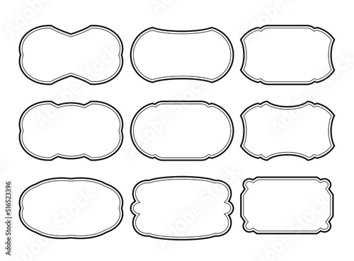 Set of frames border design vintage