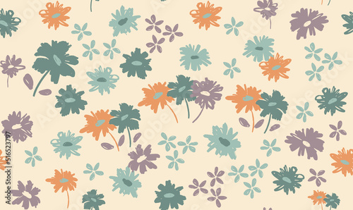 Floral background for textile, swimsuit, wallpaper, pattern covers, surface, gift wrap.  © Tatiana