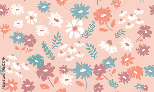 Floral background for textile, swimsuit, wallpaper, pattern covers, surface, gift wrap. © Tatiana