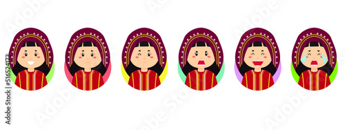 Bahrain Avatar with Various Expression