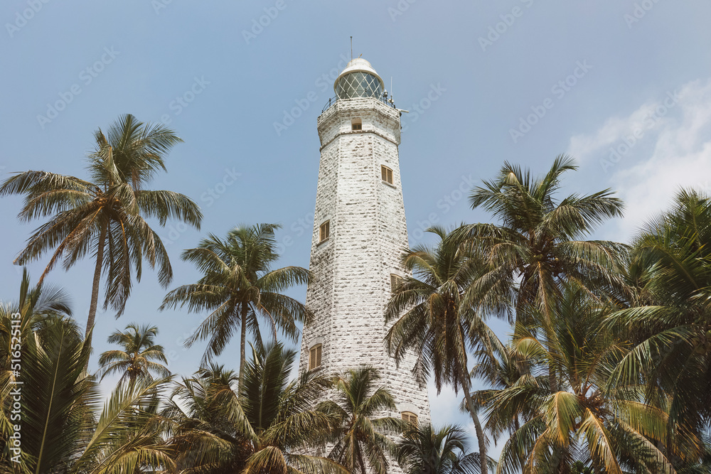 Dondra lighthouse - the highest lighthouse on the island, Sri Lanka, near the city of Matara. High quality photo