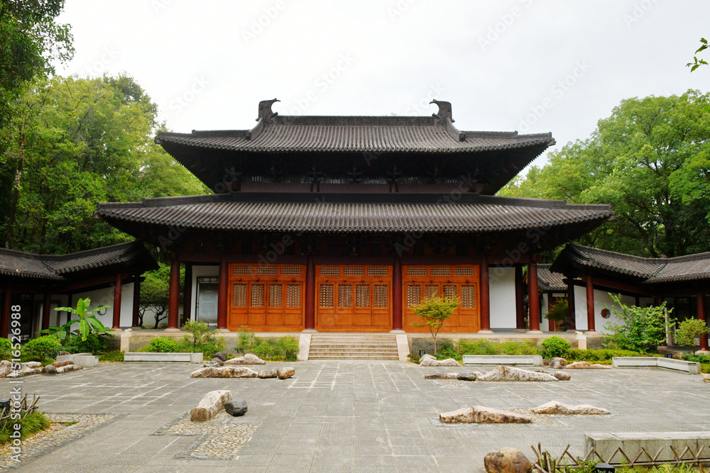 a traditional Chinese style house and yard