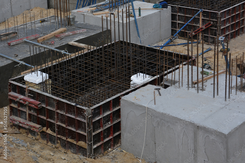 Formwork for foundations in residential construction
