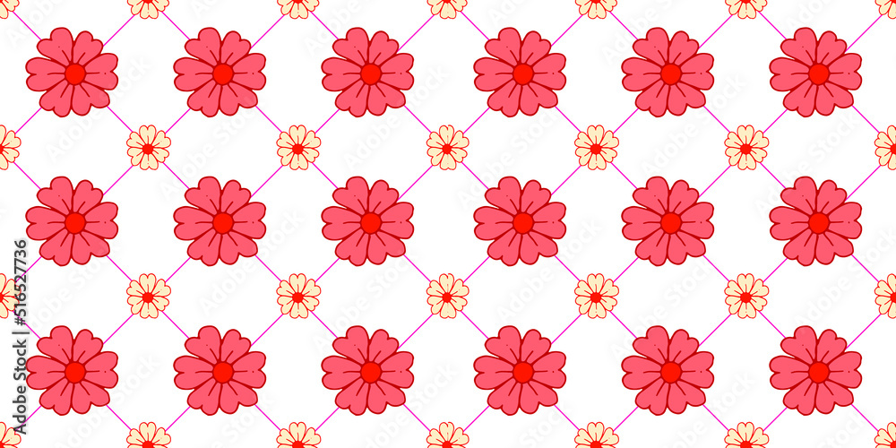 Abstract seamless floral pattern for textile and wallpapers