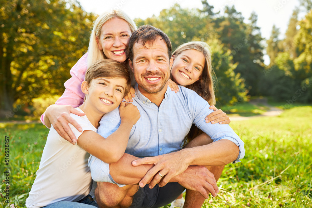 Happy Harmonious Family With Two Children Stock Photo Adobe Stock Happy Harmonious Family With Two Children Stock Photo Adobe Stock
