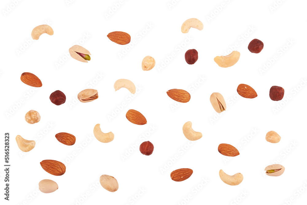Nuts on white Nuts on white