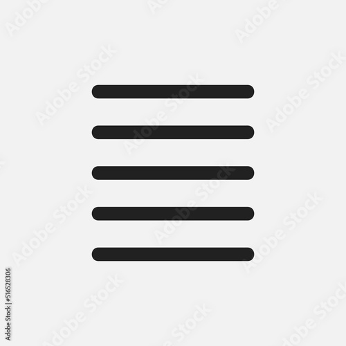 Justify icon in filled line style about text editor, use for website mobile app presentation