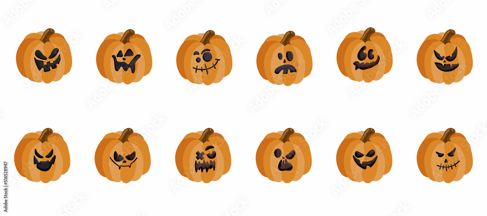 The main symbol of the holiday Happy Halloween. Orange pumpkin for your Halloween design. The main symbol of the holiday Happy Halloween. Orange pumpkin for your Halloween design.