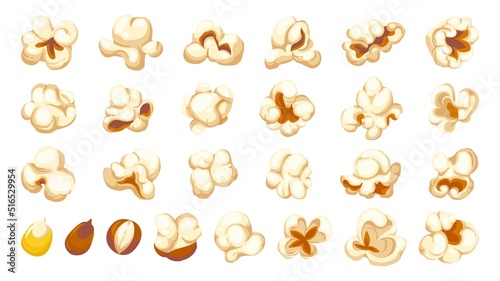 Fotografie, Obraz Cartoon popcorn shapes