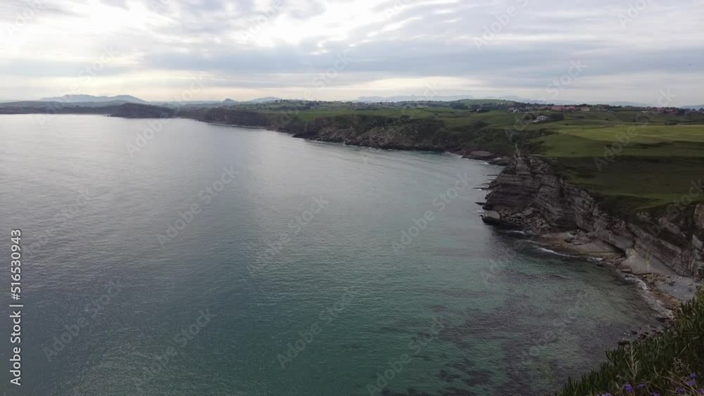 panoramic video of cliffs in the cantabrian sea panoramic video of cliffs in the cantabrian sea