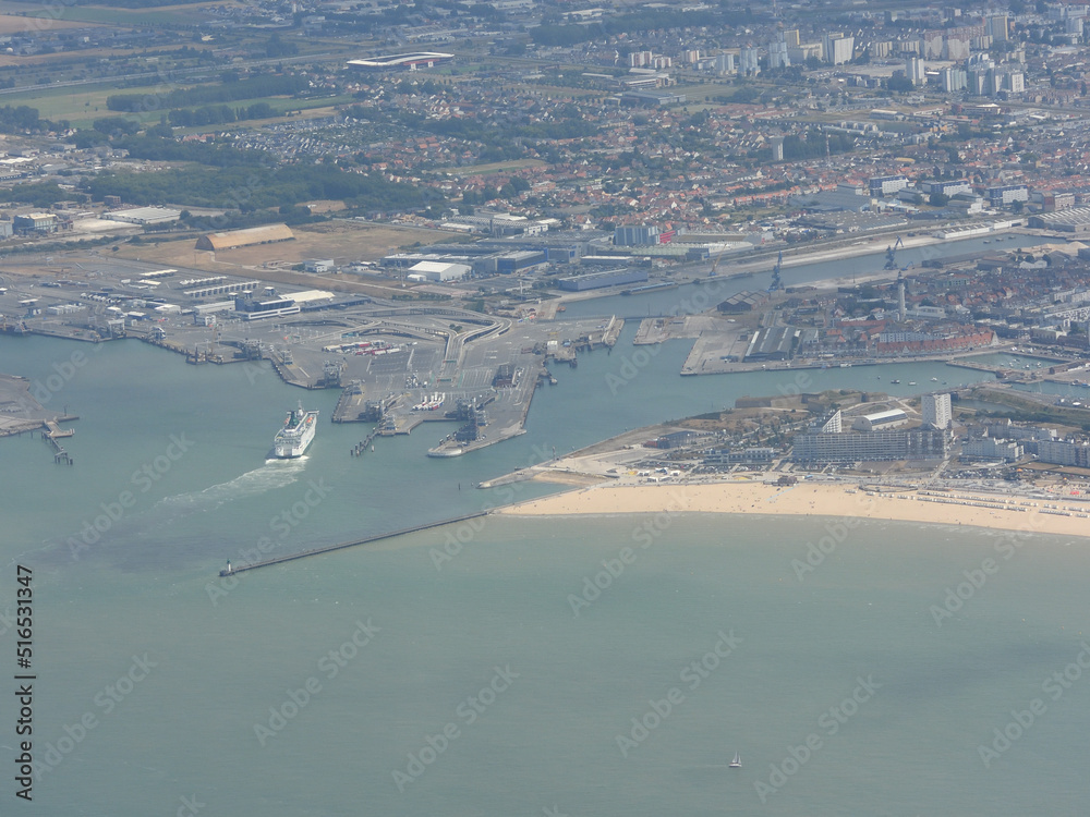 vue aérienne plage de Calais