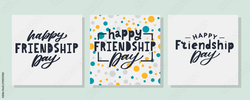 Friendship day vector illustration with text and elements for celebrating friendship day 2022