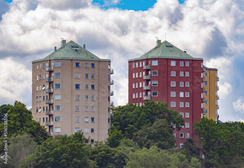 Summertime view of Stockholm, the capital of Sweden, one of the Nordic countries along the Baltic Sea in Scandinavia and its surrounding archipelago.