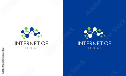 A Brain Technology Logo Design For An Internet Of Things Company That Represents IoT or A Iot Vector Logo Design Concept