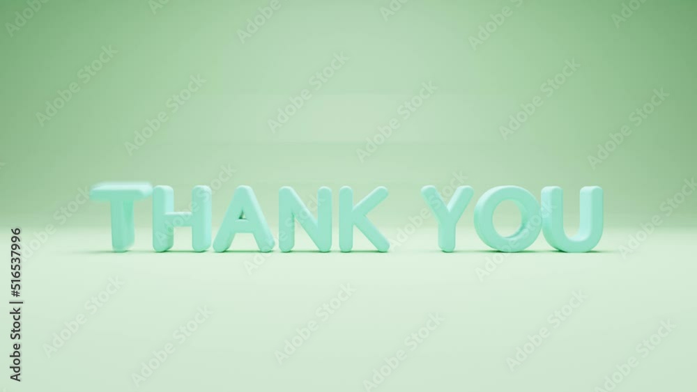 Thank you. Text Animation Footage 3D