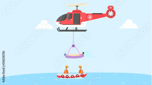 emergency rescue, ambulance, helicopter, 911, danger, fire, animation, motion picture