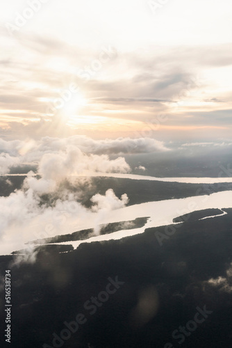 Amazon jungle from above in guyana south america