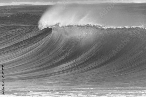 Ocean Wave Upright Black White Water Landscape
