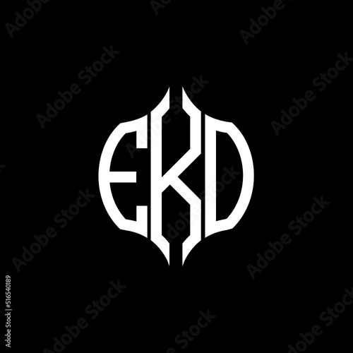 EKO letter logo. EKO best black background vector image. EKO Monogram logo design for entrepreneur and business.
