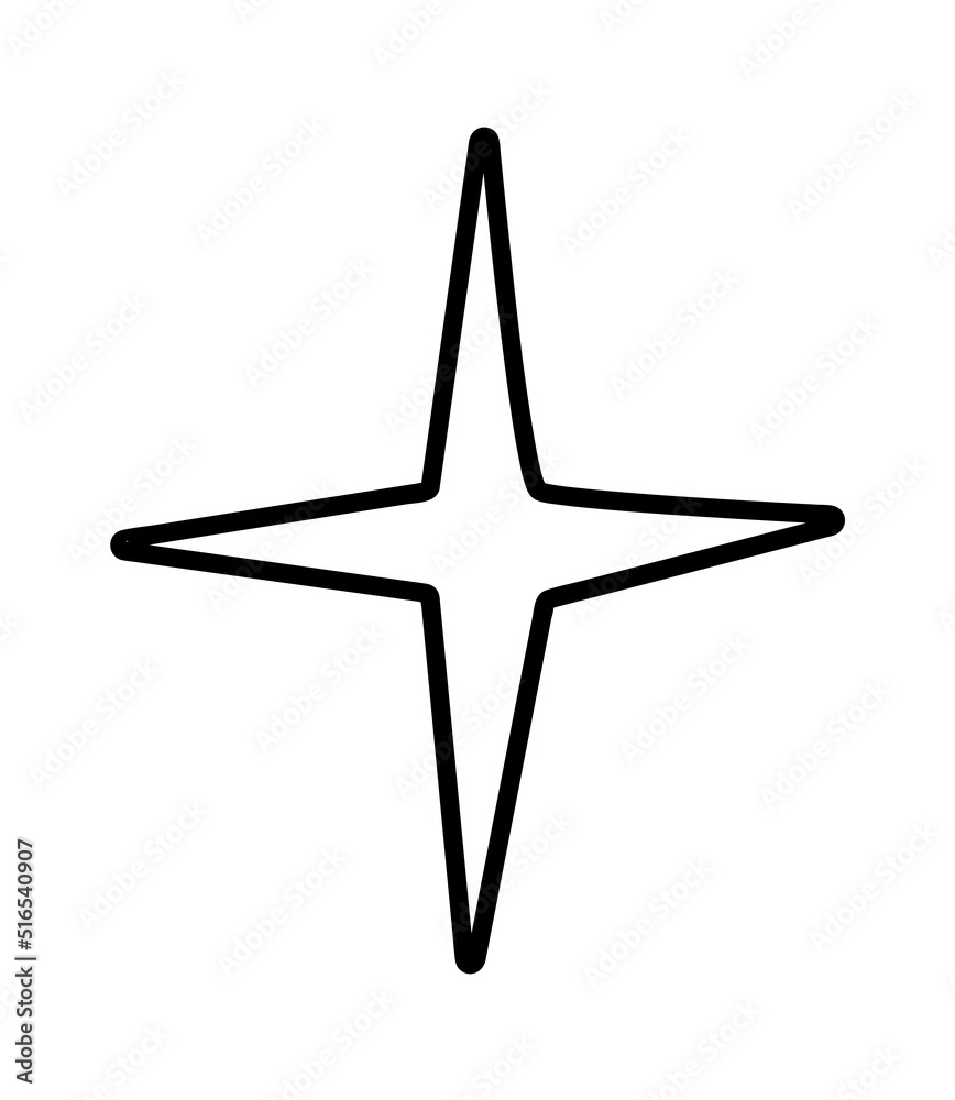 Hand Drawn Star Sign. Vector illustration Hand Drawn Star Sign. Vector illustration
