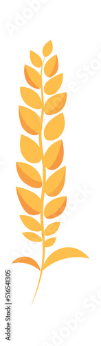 Wheat wreath element. Vector illustration