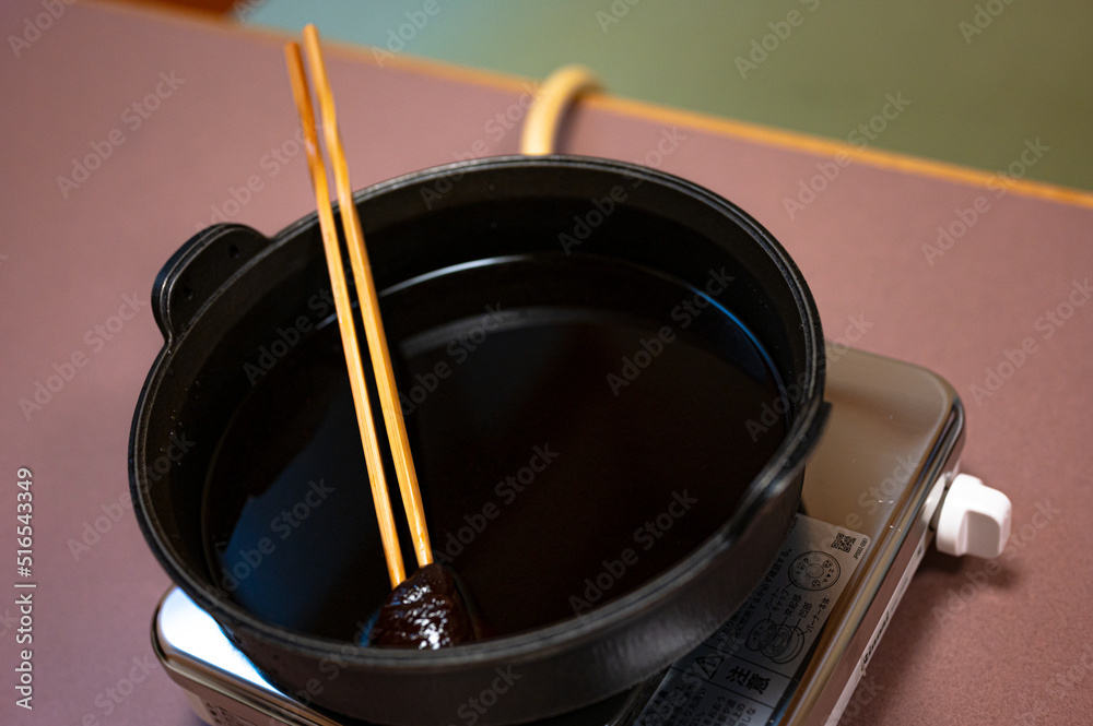 すき焼きの準備 すき焼きの準備