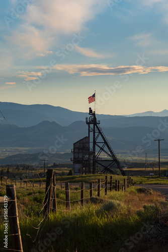 Headframes of Butte, Montana, remnants of mines of the early 1900's