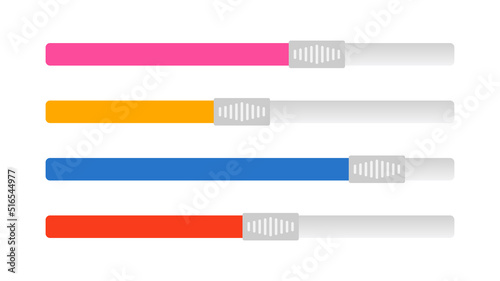 Set of horizontal scrollbars
