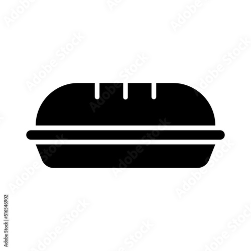 Pie icon, full black. Vector illustration, suitable for content design, website, poster, banner, menu, or video editing needs