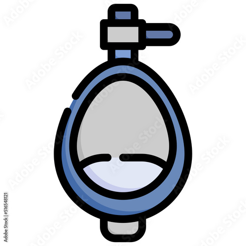 URINAL filled outline icon,linear,outline,graphic,illustration