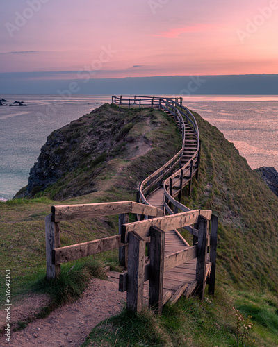 Sunrise at Sango Bay in Durness on the north coast of Scotland photo