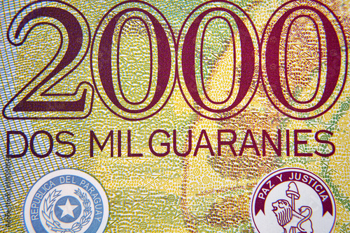 2000 guarani paragwajskich ,banknot w przybliżeniu ,2000 Paraguayan Guarani, approximate banknote