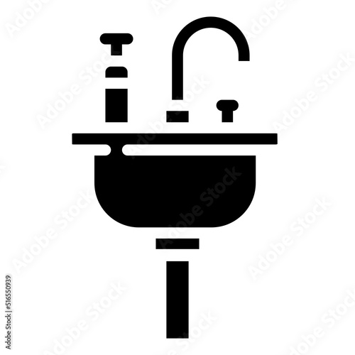 SINK glyph icon,linear,outline,graphic,illustration