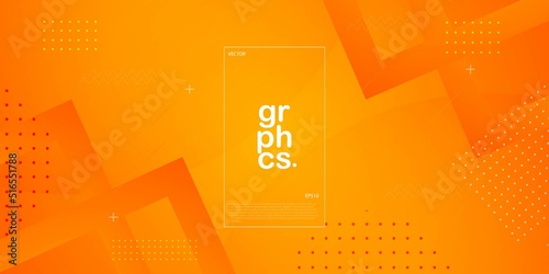 abstract orange background with simple lines.colorful orange design. bright and modern with shadow 3d concept. eps10 vector