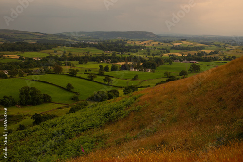 Beautiful English hills before the rain