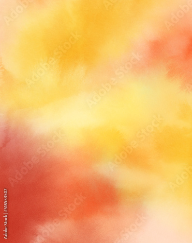 Beautiful aquarelle background. Versatile artistic image for creative design projects: posters, banners, cards, magazines, covers, prints, wallpapers. Modern art. Bright colours. © tofutyklein