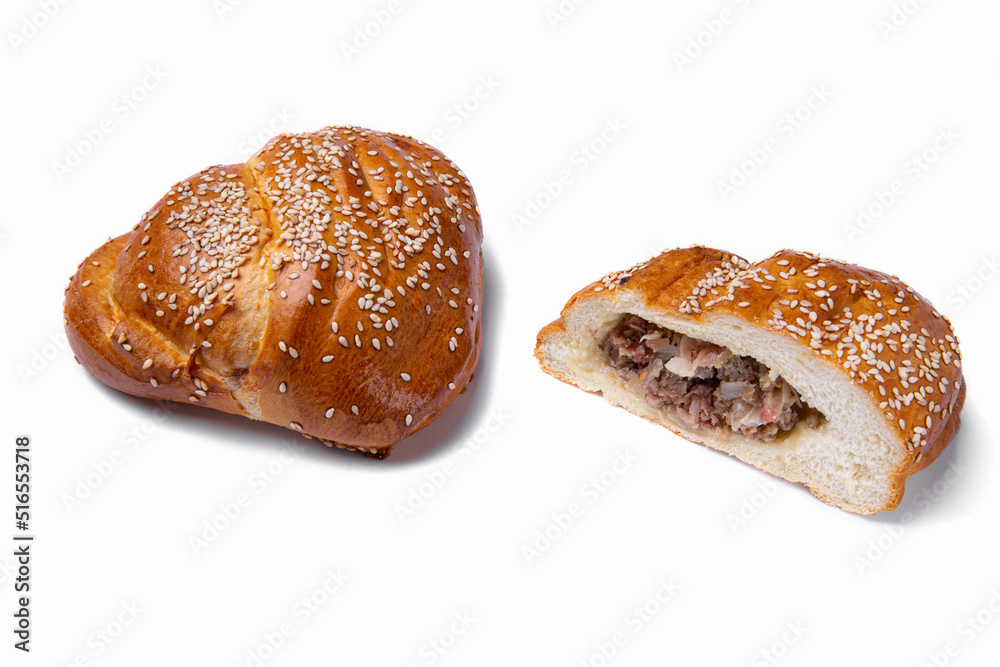 Bun with meat