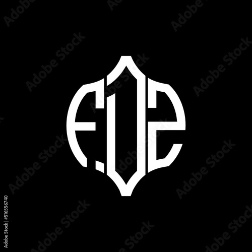 FDZ letter logo. FDZ best black background vector image. FDZ Monogram logo design for entrepreneur and business.
 photo