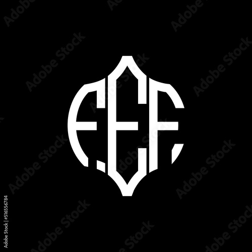 FEF letter logo. FEF best black background vector image. FEF Monogram logo design for entrepreneur and business.
 photo