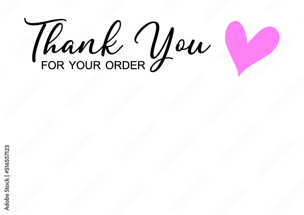 Thank you for your order blank card design illustration vector. Thank you for your order blank card design illustration vector.