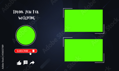 Thanks for watching. YouTube end screen background template design